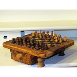 Chessboard with two drawers 35 cm