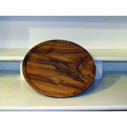 Plate in olive wood d.30 cm