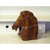 Horse head in olive wood