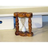 Hourglass with olive wood