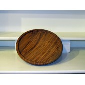 Plate in olive wood d.28 cm