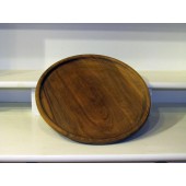 Plate in olive wood d.32 cm