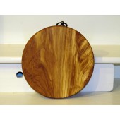 Cutting board in olive wood d. 21 h 3 cm
